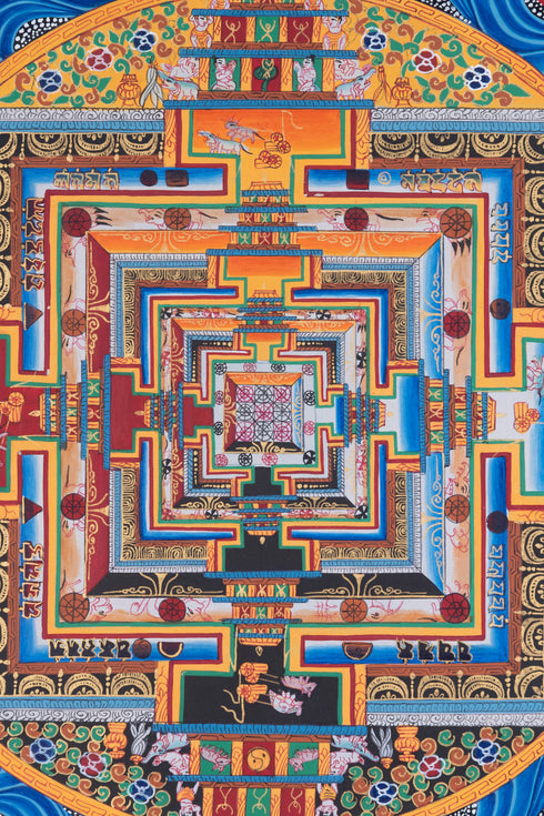 kalachakra mandala tibetan thangka painting